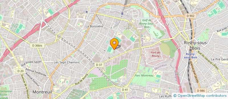 localisation de l'entreprise BENEFICE à MONTREUIL