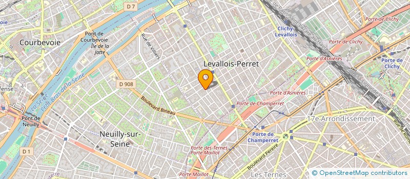 localisation de l'entreprise BENEISHA à LEVALLOIS-PERRET