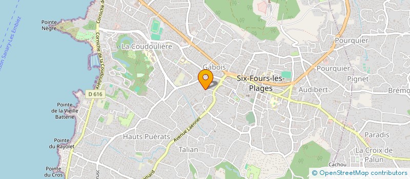 localisation de l'entreprise BENELITTE à SIX-FOURS-LES-PLAGES