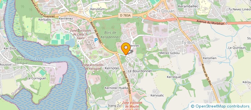 localisation de l'entreprise BENELIVE à QUIMPER