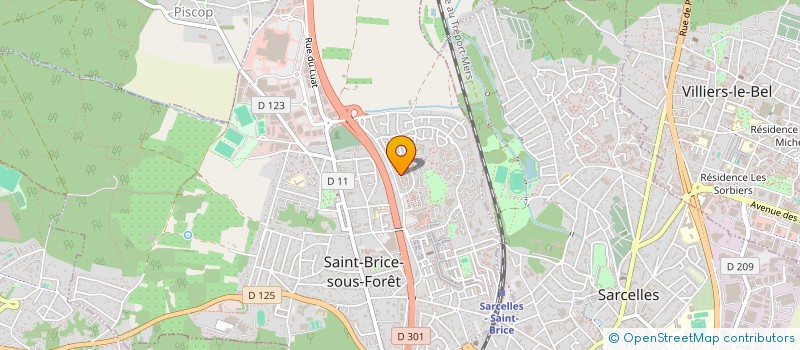 localisation de l'entreprise BENEPH'INVEST à SAINT-BRICE-SOUS-FORET