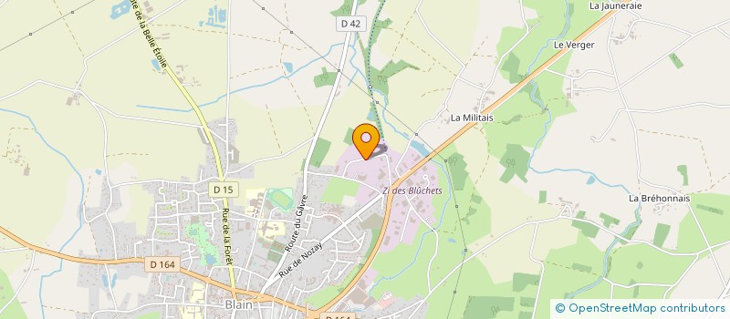 localisation de l'entreprise BENESTEAU à BLAIN