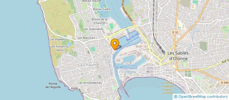 localisation de l'entreprise BENETEAU BOAT CLUB  LES SABLES D'OLONNE