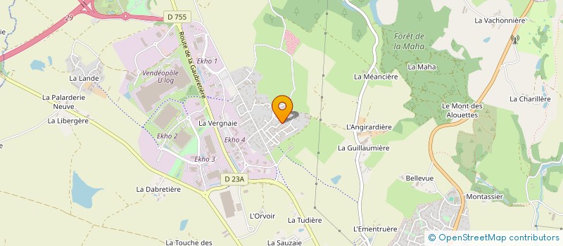 localisation de l'entreprise BENETEAU JAMIN  LES HERBIERS