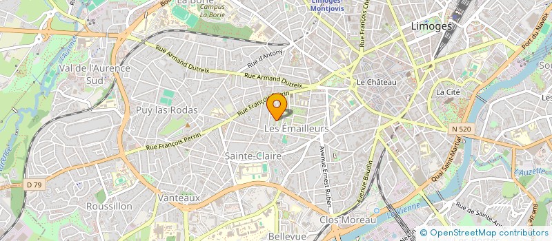 localisation de l'entreprise BENEVOLES POUR L'ACCOMPAGNEMENT A LA SANTE ET A L'EDUCATION à LIMOGES