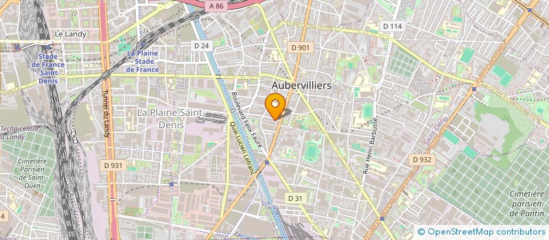 localisation de l'entreprise BENEX  AUBERVILLIERS