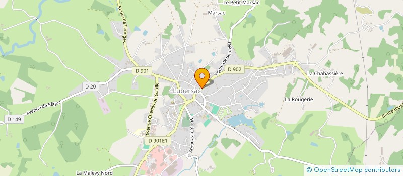 localisation de l'entreprise BENEYTON ET COMPAGNIE à LUBERSAC