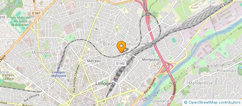 localisation de l'entreprise BENHODES à LIMOGES