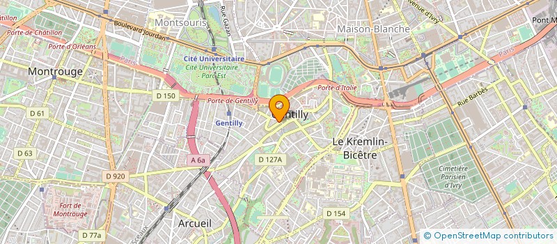 localisation de l'entreprise BENHUR CODIRES à GENTILLY