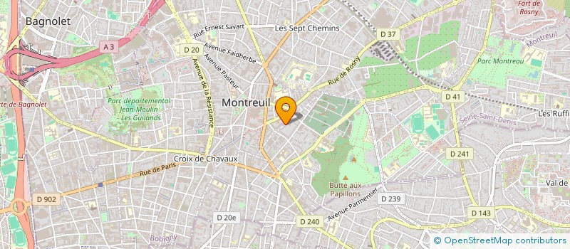 localisation de l'entreprise BENI EVENT à MONTREUIL