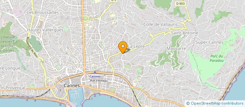 localisation de l'entreprise BENI SARL à CANNES