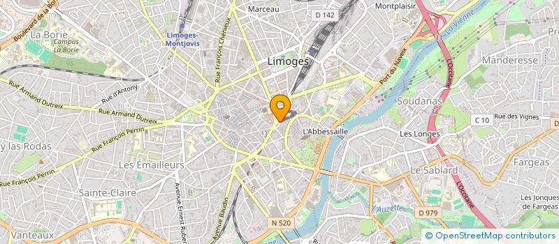 localisation de l'entreprise BENIMMO à LIMOGES