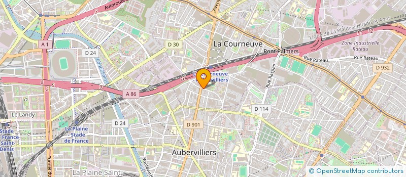 localisation de l'entreprise BENITO 19 à LA COURNEUVE