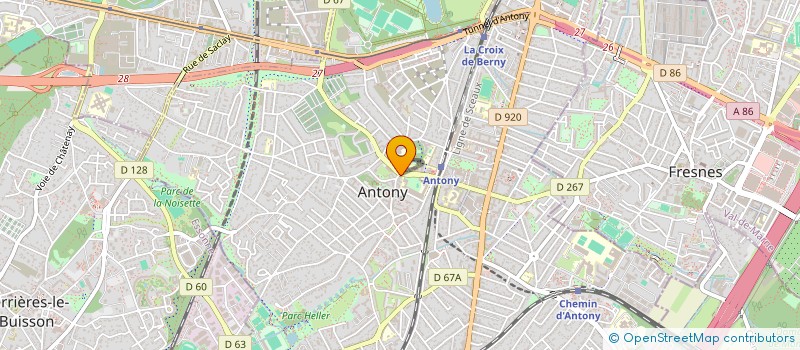 localisation de l'entreprise BENJAMIN à ANTONY
