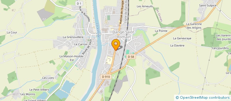 localisation de l'entreprise BENJAMIN AMICE PLOMBIER CHAUFFAGISTE CLIMATISATION  DANGE-SAINT-ROMAIN