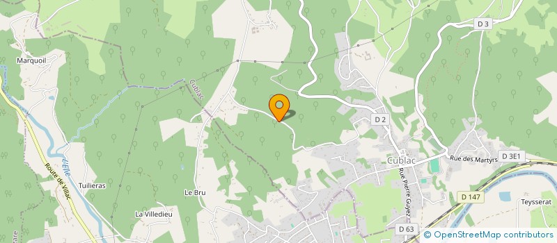 localisation de l'entreprise BENJAMIN BONNIOT IMMOBILIER  CUBLAC