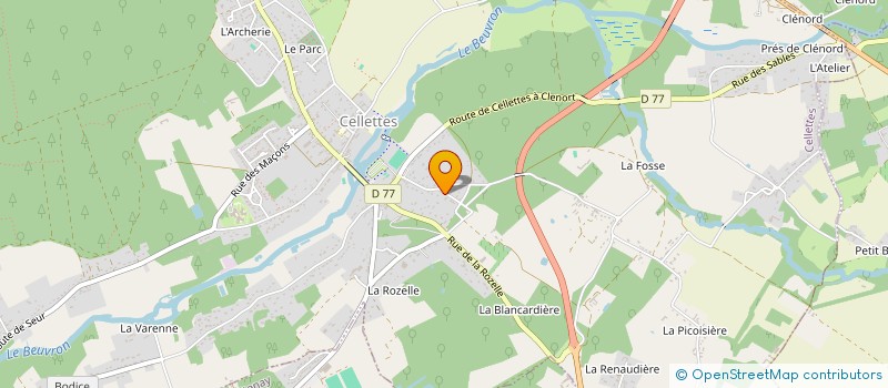 localisation de l'entreprise BENJAMIN BROCHERIE  CELLETTES