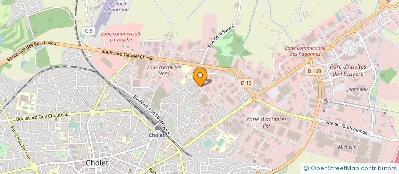 localisation de l'entreprise BENJAMIN CHIRON DISTRIBUTION  CHOLET