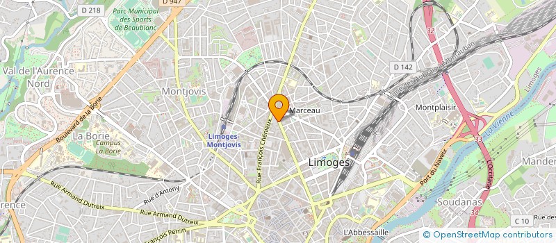 localisation de l'entreprise BENJAMIN DEBRIS à LIMOGES