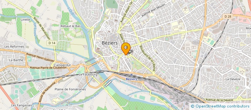 localisation de l'entreprise BENJAMIN FRUITS ET LEGUMES  BEZIERS
