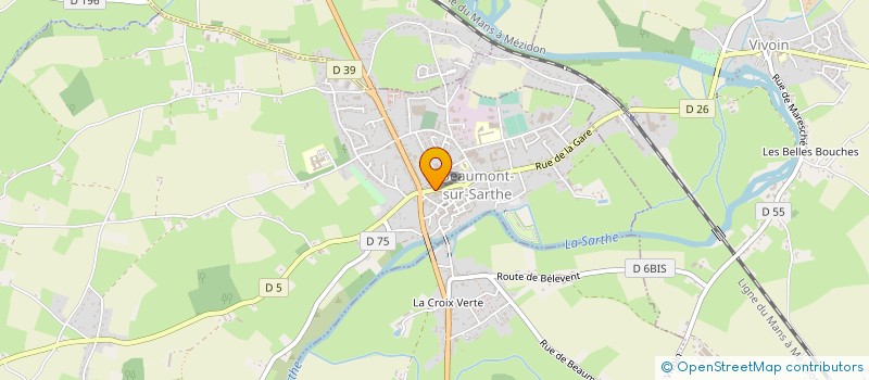 localisation de l'entreprise BENJAMIN GUEN  BEAUMONT-SUR-SARTHE