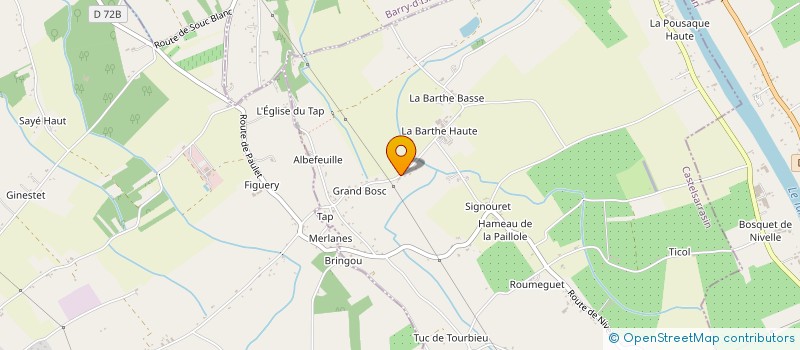 localisation de l'entreprise BENJAMIN NADAL DESIGN ET COMMUNICATION  ALBEFEUILLE-LAGARDE