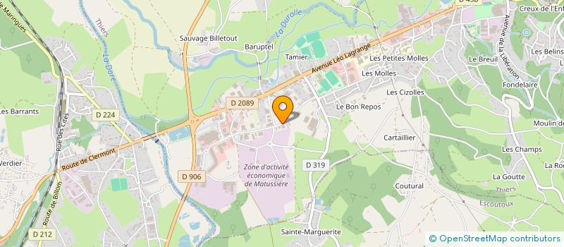 localisation de l'entreprise BENJAMIN THOMAS  THIERS