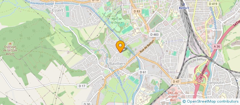 localisation de l'entreprise BENJOLI à BAVILLIERS