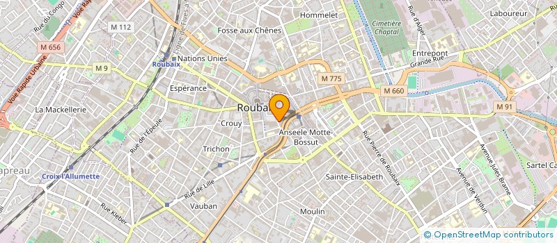 localisation de l'entreprise BENN à ROUBAIX