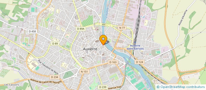 localisation de l'entreprise BENNET à AUXERRE