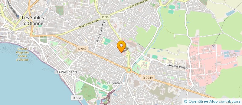 localisation de l'entreprise BENOIST IMMOBILIER à LES SABLES D'OLONNE