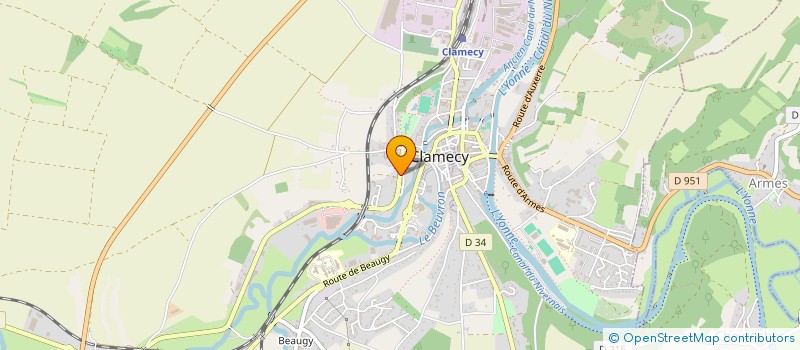 localisation de l'entreprise BENOIT à CLAMECY