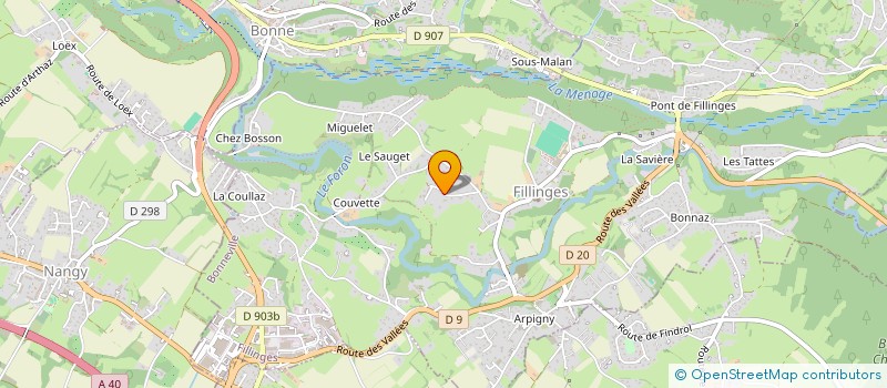 localisation de l'entreprise BENOIT  FILLINGES