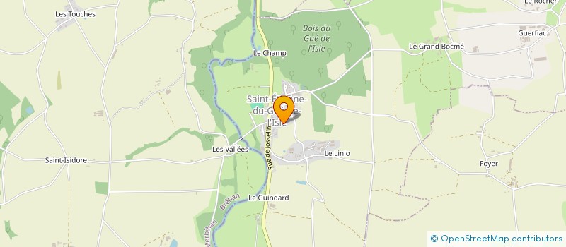 localisation de l'entreprise BENOIT ANIMAUX TRANSPORT  SAINT-ETIENNE-DU-GUE-DE-L'ISLE