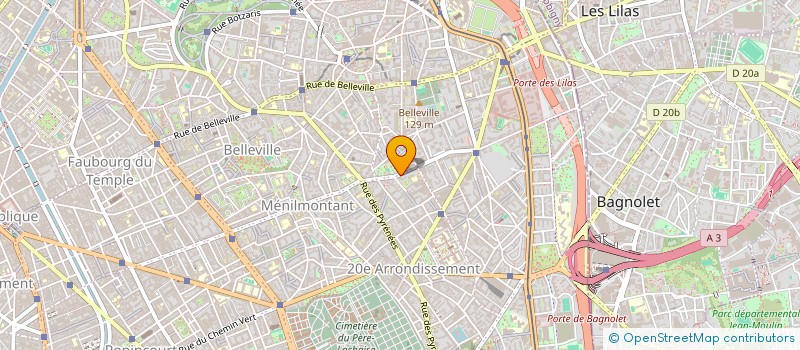 localisation de l'entreprise BENOIT CASTEL MENILMONTANT  PARIS