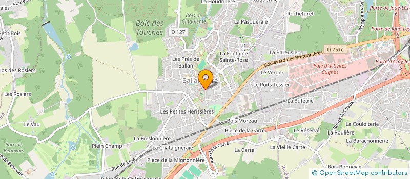 localisation de l'entreprise BENOIT CLEMENT - COMPETITION VALORISATION  BALLAN-MIRE