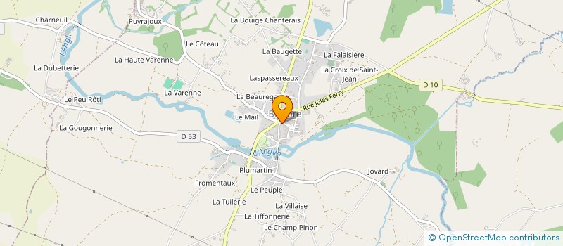 localisation de l'entreprise BENOIT DUTHEIL à BELABRE