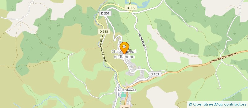 localisation de l'entreprise BENOIT FALCON  CHATEAUNEUF-DE-RANDON