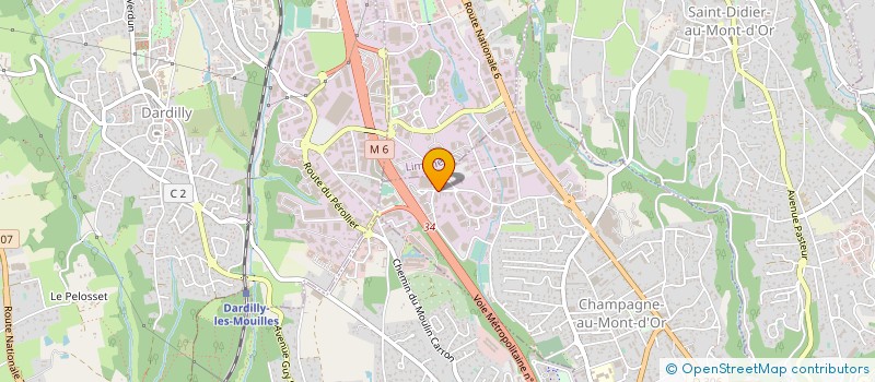 localisation de l'entreprise BENOIT LE TAPIS BROSSE  CHAMPAGNE-AU-MONT-D'OR