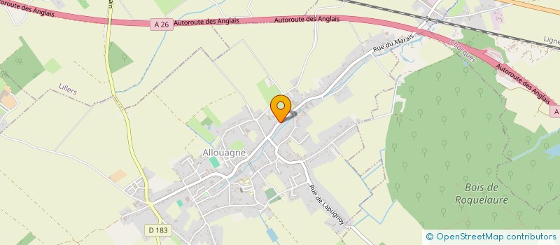 localisation de l'entreprise BENOIT-LELONG 62157 à ALLOUAGNE