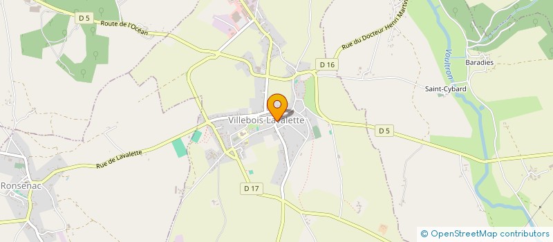localisation de l'entreprise BENOIT MESNARD à VILLEBOIS-LAVALETTE