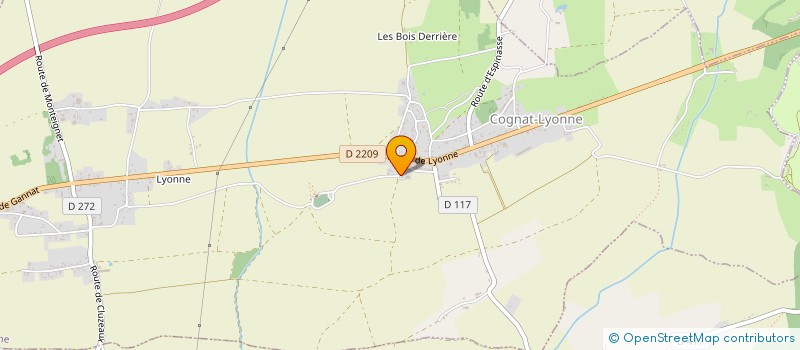 localisation de l'entreprise BENOIT PAYSAGE  COGNAT-LYONNE
