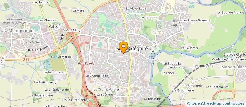 localisation de l'entreprise BENOIT ROGER  SAINT-GREGOIRE