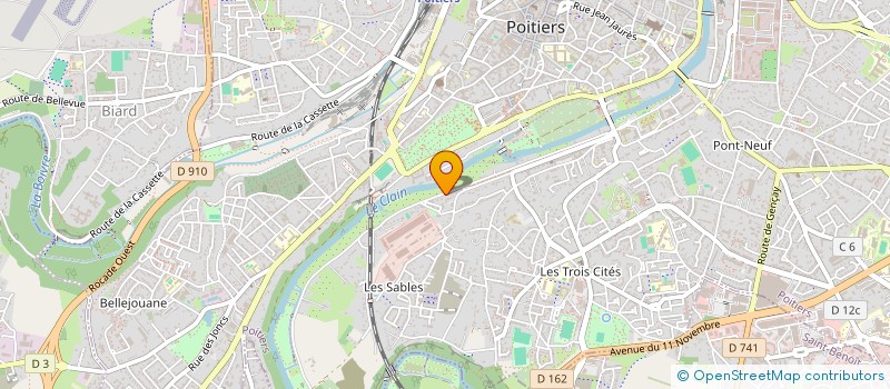 localisation de l'entreprise BENOIT SABOURIN à POITIERS