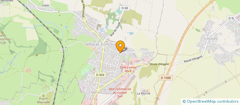 localisation de l'entreprise BENOIT SERRE AMENAGEMENT à SEBAZAC-CONCOURES