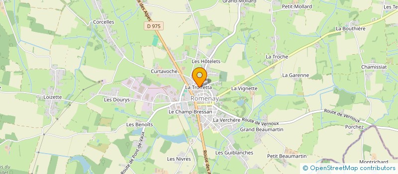 localisation de l'entreprise BENOMARA TRANSPORTS à ROMENAY