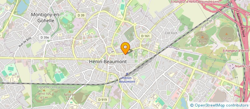 localisation de l'entreprise BENON OPTIQUE à HENIN-BEAUMONT