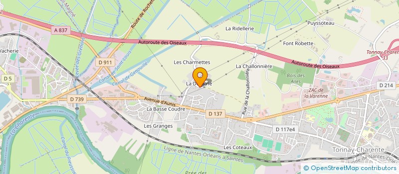 localisation de l'entreprise BENON SYLVAIN MENUISERIES  TONNAY-CHARENTE