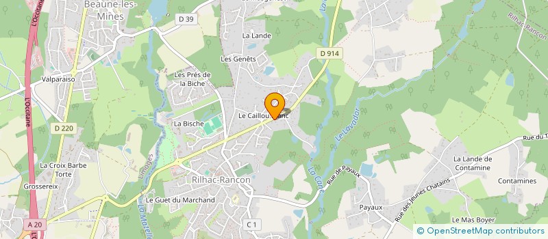 localisation de l'entreprise BENOW à RILHAC-RANCON