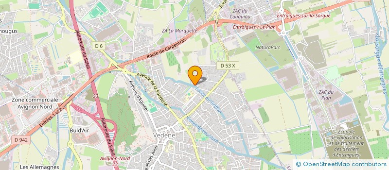 localisation de l'entreprise BENRIT  VEDENE